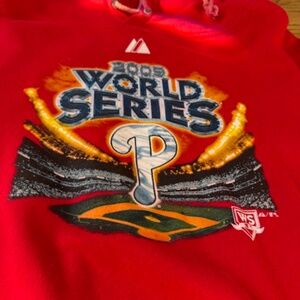 2009 World Series Philadelphia Phillies Hoodie XL Red 2009 Baseball